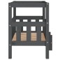 vidaXL Hundebett Grau 65,5x43x70 cm Massivholz Kiefer vidaXL Hundebett Grau 65,5x43x70 cm Massivholz Kiefer