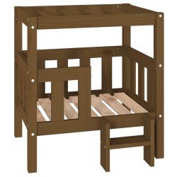 vidaXL Hundebett Honigbraun 65,5x43x70 cm Massivholz Kiefer