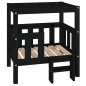 vidaXL Hundebett Schwarz 65,5x43x70 cm Massivholz Kiefer vidaXL Hundebett Schwarz 65,5x43x70 cm Massivholz Kiefer