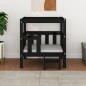 vidaXL Hundebett Schwarz 65,5x43x70 cm Massivholz Kiefer vidaXL Hundebett Schwarz 65,5x43x70 cm Massivholz Kiefer