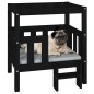 vidaXL Hundebett Schwarz 65,5x43x70 cm Massivholz Kiefer vidaXL Hundebett Schwarz 65,5x43x70 cm Massivholz Kiefer