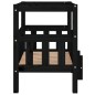 vidaXL Hundebett Schwarz 65,5x43x70 cm Massivholz Kiefer vidaXL Hundebett Schwarz 65,5x43x70 cm Massivholz Kiefer