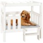 vidaXL Hundebett Weiß 75,5x63,5x70 cm Massivholz Kiefer vidaXL Hundebett Weiß 75,5x63,5x70 cm Massivholz Kiefer
