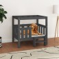 vidaXL Hundebett Grau 75,5x63,5x70 cm Massivholz Kiefer vidaXL Hundebett Grau 75,5x63,5x70 cm Massivholz Kiefer