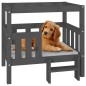 vidaXL Hundebett Grau 75,5x63,5x70 cm Massivholz Kiefer vidaXL Hundebett Grau 75,5x63,5x70 cm Massivholz Kiefer