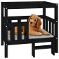 vidaXL Hundebett Schwarz 75,5x63,5x70 cm Massivholz Kiefer vidaXL Hundebett Schwarz 75,5x63,5x70 cm Massivholz Kiefer