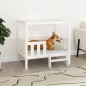 vidaXL Hundebett Weiß 95,5x73,5x90 cm Massivholz Kiefer vidaXL Hundebett Weiß 95,5x73,5x90 cm Massivholz Kiefer