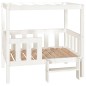 vidaXL Hundebett Weiß 95,5x73,5x90 cm Massivholz Kiefer vidaXL Hundebett Weiß 95,5x73,5x90 cm Massivholz Kiefer