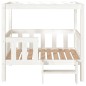 vidaXL Hundebett Weiß 95,5x73,5x90 cm Massivholz Kiefer vidaXL Hundebett Weiß 95,5x73,5x90 cm Massivholz Kiefer