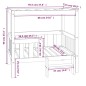 vidaXL Hundebett Weiß 95,5x73,5x90 cm Massivholz Kiefer vidaXL Hundebett Weiß 95,5x73,5x90 cm Massivholz Kiefer
