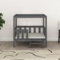 vidaXL Hundebett Grau 95,5x73,5x90 cm Massivholz Kiefer vidaXL Hundebett Grau 95,5x73,5x90 cm Massivholz Kiefer