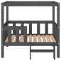 vidaXL Hundebett Grau 95,5x73,5x90 cm Massivholz Kiefer vidaXL Hundebett Grau 95,5x73,5x90 cm Massivholz Kiefer