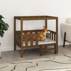  vidaXL Hundebett Honigbraun 95,5x73,5x90 cm Massivholz Kiefer