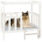 vidaXL Hundebett Weiß 105,5x83,5x100 cm Massivholz Kiefer vidaXL Hundebett Weiß 105,5x83,5x100 cm Massivholz Kiefer