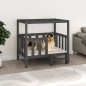 vidaXL Hundebett Grau 105,5x83,5x100 cm Massivholz Kiefer vidaXL Hundebett Grau 105,5x83,5x100 cm Massivholz Kiefer