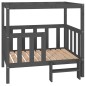 vidaXL Hundebett Grau 105,5x83,5x100 cm Massivholz Kiefer vidaXL Hundebett Grau 105,5x83,5x100 cm Massivholz Kiefer