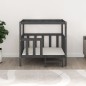 vidaXL Hundebett Grau 105,5x83,5x100 cm Massivholz Kiefer vidaXL Hundebett Grau 105,5x83,5x100 cm Massivholz Kiefer