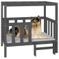 vidaXL Hundebett Grau 105,5x83,5x100 cm Massivholz Kiefer vidaXL Hundebett Grau 105,5x83,5x100 cm Massivholz Kiefer