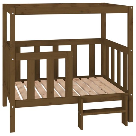  vidaXL Hundebett Honigbraun 105,5x83,5x100 cm Massivholz Kiefer
