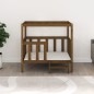 vidaXL Hundebett Honigbraun 105,5x83,5x100 cm Massivholz Kiefer vidaXL Hundebett Honigbraun 105,5x83,5x100 cm Massivholz Kiefer