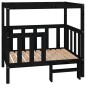 vidaXL Hundebett Schwarz 105,5x83,5x100 cm Massivholz Kiefer vidaXL Hundebett Schwarz 105,5x83,5x100 cm Massivholz Kiefer