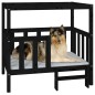 vidaXL Hundebett Schwarz 105,5x83,5x100 cm Massivholz Kiefer vidaXL Hundebett Schwarz 105,5x83,5x100 cm Massivholz Kiefer