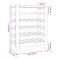 vidaXL Weinregal 61,5x30x82 cm Massivholz Kiefer vidaXL Weinregal 61,5x30x82 cm Massivholz Kiefer