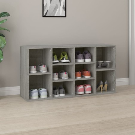 vidaXL Schuhbank Grau Sonoma 103x30x54,5 cm Holzwerkstoff