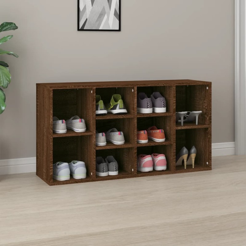 vidaXL Schuhbank Braun Eichen-Optik 103x30x54,5 cm Holzwerkstoff vidaXL Schuhbank Braun Eichen-Optik 103x30x54,5 cm Holzwerkstoff