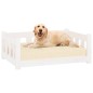 vidaXL Hundebett Weiß 75,5x55,5x28 cm Massivholz Kiefer vidaXL Hundebett Weiß 75,5x55,5x28 cm Massivholz Kiefer