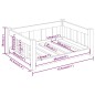 vidaXL Hundebett Weiß 75,5x55,5x28 cm Massivholz Kiefer vidaXL Hundebett Weiß 75,5x55,5x28 cm Massivholz Kiefer