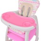 vidaXL 3-in-1 verwandelbarer Hochstuhl mit Essbrett Rosa vidaXL 3-in-1 verwandelbarer Hochstuhl mit Essbrett Rosa