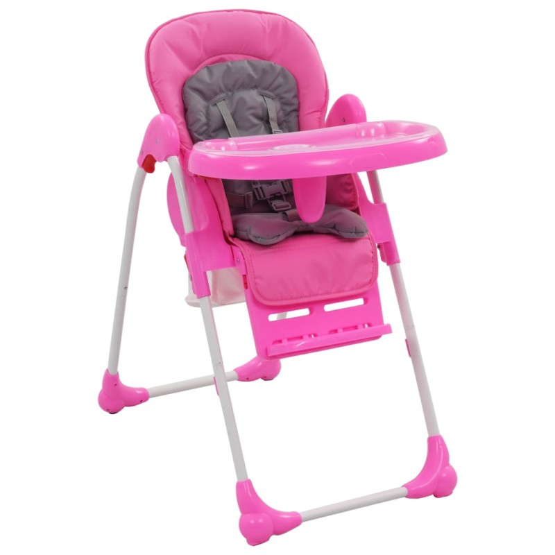 vidaXL Baby-Hochstuhl Rosa und Grau vidaXL Baby-Hochstuhl Rosa und Grau