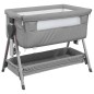 vidaXL Babybett mit Matratze Hellgrau Leinenstoff vidaXL Babybett mit Matratze Hellgrau Leinenstoff