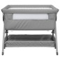 vidaXL Babybett mit Matratze Hellgrau Leinenstoff vidaXL Babybett mit Matratze Hellgrau Leinenstoff