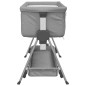 vidaXL Babybett mit Matratze Hellgrau Leinenstoff vidaXL Babybett mit Matratze Hellgrau Leinenstoff