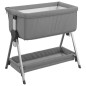 vidaXL Babybett mit Matratze Hellgrau Leinenstoff vidaXL Babybett mit Matratze Hellgrau Leinenstoff