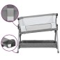 vidaXL Babybett mit Matratze Hellgrau Leinenstoff vidaXL Babybett mit Matratze Hellgrau Leinenstoff