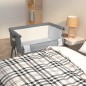 vidaXL Babybett mit Matratze Dunkelgrau Leinenstoff vidaXL Babybett mit Matratze Dunkelgrau Leinenstoff