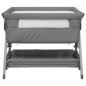 vidaXL Babybett mit Matratze Dunkelgrau Leinenstoff vidaXL Babybett mit Matratze Dunkelgrau Leinenstoff