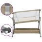 vidaXL Babybett mit Matratze Taupe Leinenstoff vidaXL Babybett mit Matratze Taupe Leinenstoff