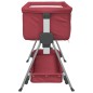 vidaXL Babybett mit Matratze Rot Leinenstoff vidaXL Babybett mit Matratze Rot Leinenstoff