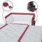 vidaXL Babybett mit Matratze Rot Leinenstoff vidaXL Babybett mit Matratze Rot Leinenstoff