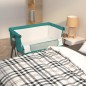 vidaXL Babybett mit Matratze Grün Leinenstoff vidaXL Babybett mit Matratze Grün Leinenstoff