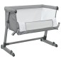 vidaXL Babybett mit Matratze Hellgrau Leinenstoff vidaXL Babybett mit Matratze Hellgrau Leinenstoff
