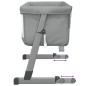 vidaXL Babybett mit Matratze Hellgrau Leinenstoff vidaXL Babybett mit Matratze Hellgrau Leinenstoff
