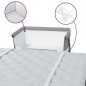 vidaXL Babybett mit Matratze Hellgrau Leinenstoff vidaXL Babybett mit Matratze Hellgrau Leinenstoff
