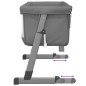 vidaXL Babybett mit Matratze Dunkelgrau Leinenstoff