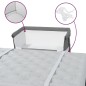 vidaXL Babybett mit Matratze Dunkelgrau Leinenstoff