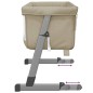 vidaXL Babybett mit Matratze Taupe Leinenstoff vidaXL Babybett mit Matratze Taupe Leinenstoff